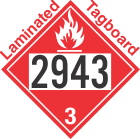 Flammable Class 3 UN2943 Tagboard DOT Placard