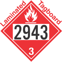 Flammable Class 3 UN2943 Tagboard DOT Placard