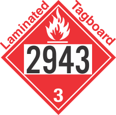 Flammable Class 3 UN2943 Tagboard DOT Placard
