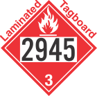 Flammable Class 3 UN2945 Tagboard DOT Placard