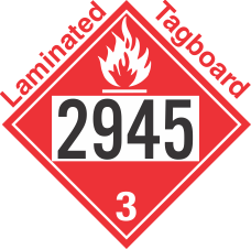 Flammable Class 3 UN2945 Tagboard DOT Placard