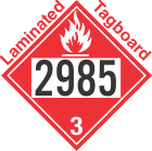 Flammable Class 3 UN2985 Tagboard DOT Placard