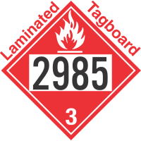 Flammable Class 3 UN2985 Tagboard DOT Placard