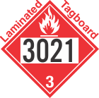 Flammable Class 3 UN3021 Tagboard DOT Placard