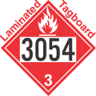 Flammable Class 3 UN3054 Tagboard DOT Placard