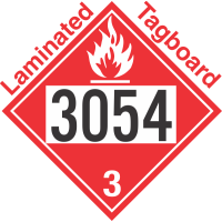 Flammable Class 3 UN3054 Tagboard DOT Placard