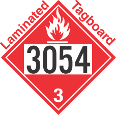 Flammable Class 3 UN3054 Tagboard DOT Placard