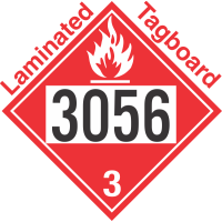 Flammable Class 3 UN3056 Tagboard DOT Placard