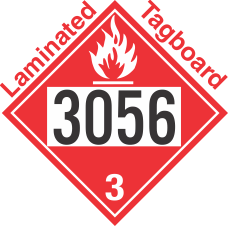 Flammable Class 3 UN3056 Tagboard DOT Placard