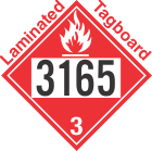 Flammable Class 3 UN3165 Tagboard DOT Placard