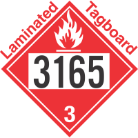 Flammable Class 3 UN3165 Tagboard DOT Placard