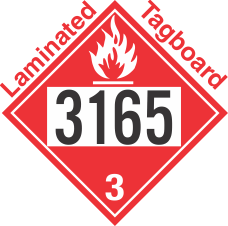 Flammable Class 3 UN3165 Tagboard DOT Placard