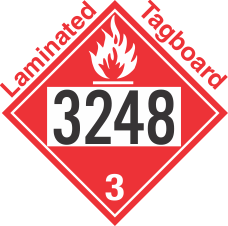 Flammable Class 3 UN3248 Tagboard DOT Placard