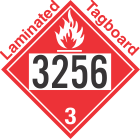 Flammable Class 3 UN3256 Tagboard DOT Placard