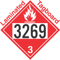 Flammable Class 3 UN3269 Tagboard DOT Placard