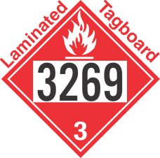 Flammable Class 3 UN3269 Tagboard DOT Placard