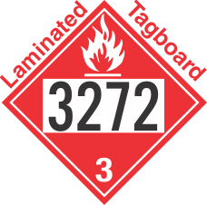 Flammable Class 3 UN3272 Tagboard DOT Placard