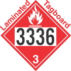 Flammable Class 3 UN3336 Tagboard DOT Placard
