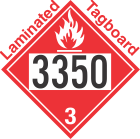 Flammable Class 3 UN3350 Tagboard DOT Placard