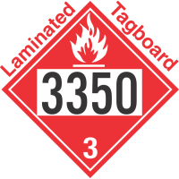 Flammable Class 3 UN3350 Tagboard DOT Placard