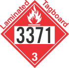 Flammable Class 3 UN3371 Tagboard DOT Placard