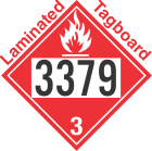 Flammable Class 3 UN3379 Tagboard DOT Placard