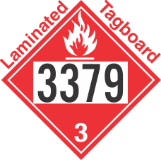 Flammable Class 3 UN3379 Tagboard DOT Placard