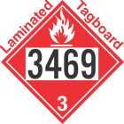 Flammable Class 3 UN3469 Tagboard DOT Placard