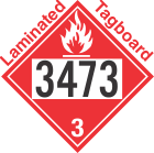 Flammable Class 3 UN3473 Tagboard DOT Placard