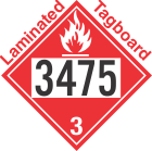 Flammable Class 3 UN3475 Tagboard DOT Placard