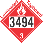 Flammable Class 3 UN3494 Tagboard DOT Placard