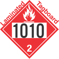 Flammable Gas Class 2.1 UN1010 Tagboard DOT Placard