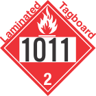 Flammable Gas Class 2.1 UN1011 Tagboard DOT Placard