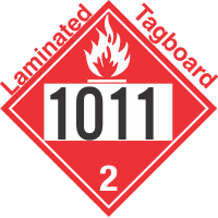 Flammable Gas Class 2.1 UN1011 Tagboard DOT Placard