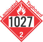 Flammable Gas Class 2.1 UN1027 Tagboard DOT Placard