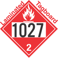 Flammable Gas Class 2.1 UN1027 Tagboard DOT Placard