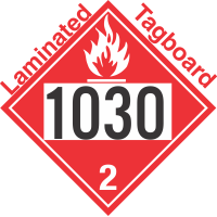 Flammable Gas Class 2.1 UN1030 Tagboard DOT Placard