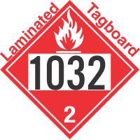 Flammable Gas Class 2.1 UN1032 Tagboard DOT Placard