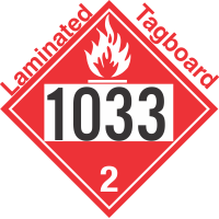 Flammable Gas Class 2.1 UN1033 Tagboard DOT Placard