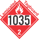Flammable Gas Class 2.1 UN1035 Tagboard DOT Placard