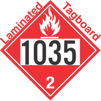 Flammable Gas Class 2.1 UN1035 Tagboard DOT Placard