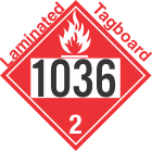 Flammable Gas Class 2.1 UN1036 Tagboard DOT Placard