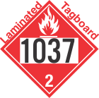 Flammable Gas Class 2.1 UN1037 Tagboard DOT Placard