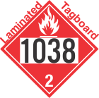 Flammable Gas Class 2.1 UN1038 Tagboard DOT Placard