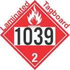 Flammable Gas Class 2.1 UN1039 Tagboard DOT Placard