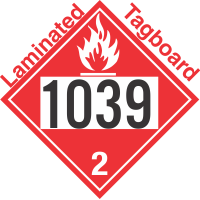 Flammable Gas Class 2.1 UN1039 Tagboard DOT Placard