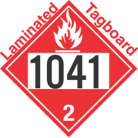 Flammable Gas Class 2.1 UN1041 Tagboard DOT Placard