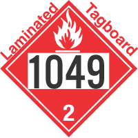 Flammable Gas Class 2.1 UN1049 Tagboard DOT Placard