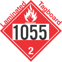 Flammable Gas Class 2.1 UN1055 Tagboard DOT Placard