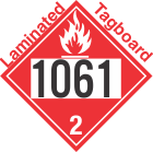 Flammable Gas Class 2.1 UN1061 Tagboard DOT Placard
